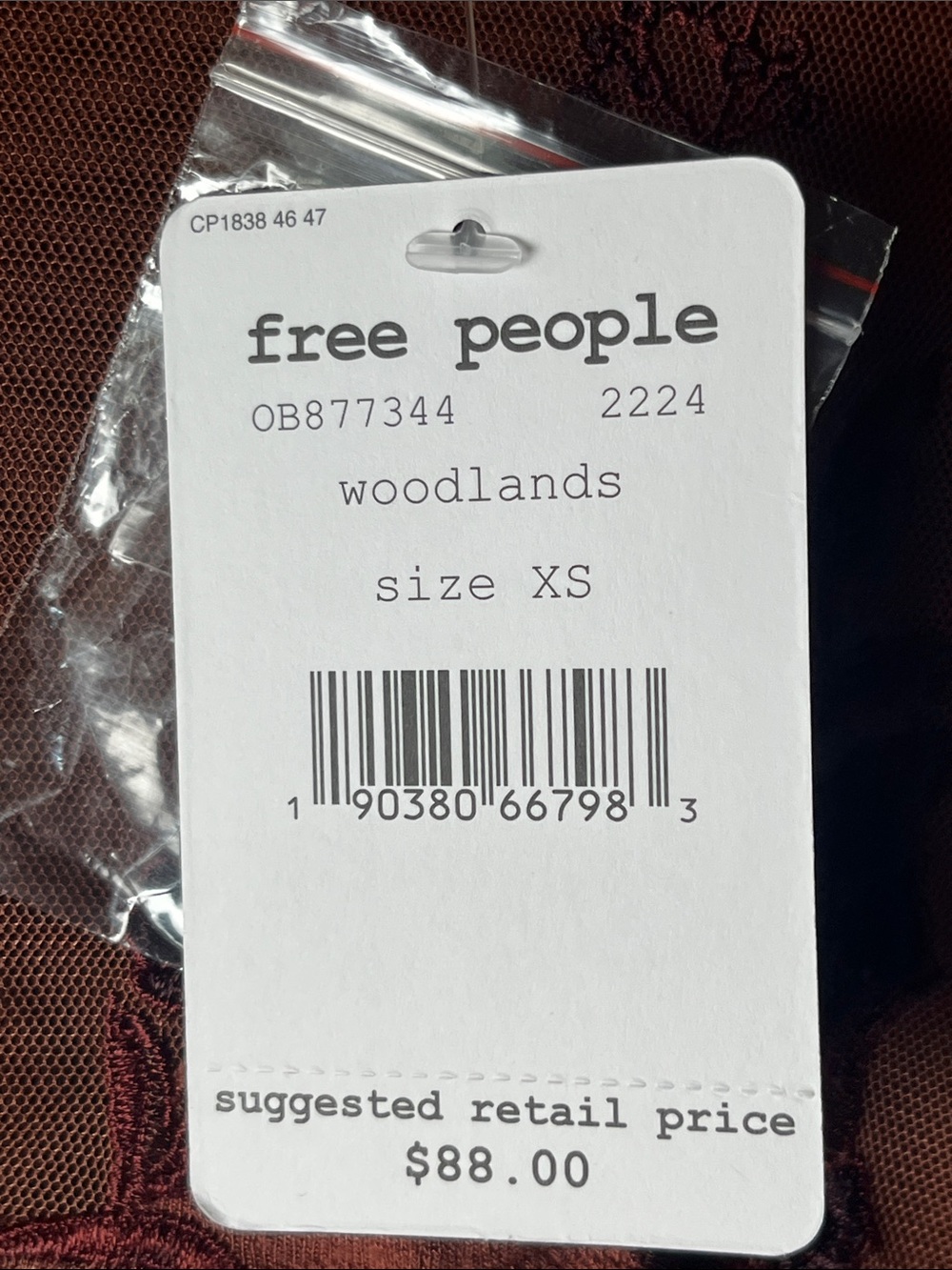 Free People Woodland Top size XS SEE MEASUREMENTS - Picture 3 of 7